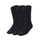 3 Pairs BAMBOO SOCKS Mens Heavy Duty Premium Thick Work Socks Cushion BULK - Black - 11-14