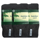 3 Pairs BAMBOO SOCKS Mens Heavy Duty Premium Thick Work Socks Cushion BULK - Charcoal Grey - 6-11