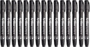 12x Artline Supreme Permanent Markers 0.4mm - Black Bulk Pack