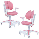 2x Ergonomic Children Kids Study Chairs Height Adjustable - Pink