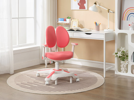 2x Ergonomic Children Kids Study Chairs Height Adjustable - Pink