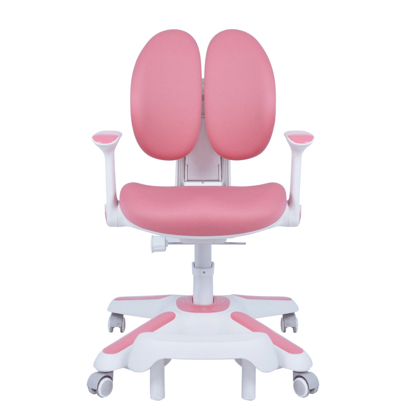 2x Ergonomic Children Kids Study Chairs Height Adjustable - Pink
