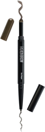3x Maybelline New York Natural Eye Brow Duo 2 in 1 Pencil & Powder - Deep Brown