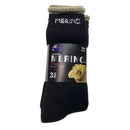 6 Pairs MERINO WOOL SOCKS Mens Heavy Duty Premium Thick Work Socks Cushion BULK - Black - 6-11