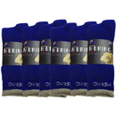 6 Pairs MERINO WOOL SOCKS Mens Heavy Duty Premium Thick Work Socks Cushion BULK - Blue - 6-11