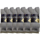 6 Pairs MERINO WOOL SOCKS Mens Heavy Duty Premium Thick Work Socks Cushion BULK - Grey - 11-14
