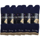 6 Pairs MERINO WOOL SOCKS Mens Heavy Duty Premium Thick Work Socks Cushion BULK - Navy Blue - 6-11