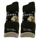 6 Pairs MERINO WOOL SOCKS Mens Heavy Duty Premium Thick Work Socks Cushion BULK - Olive - 11-14