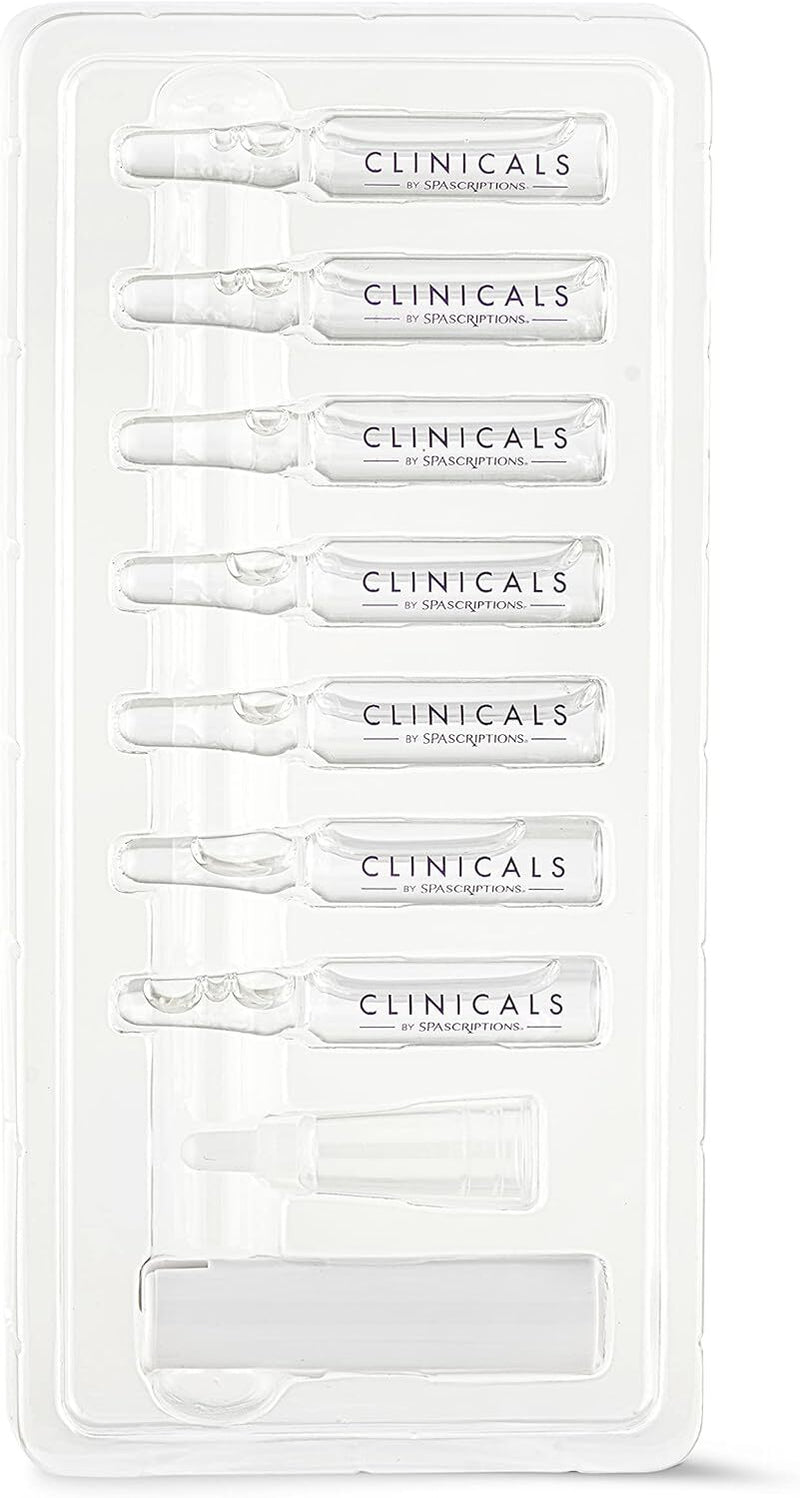 Spascriptions Clinicals Resurfacing Serum Ampoules 7-Pack 2.8ml Each Niacinamide Glycolic Acid PHAs Youthful Glow