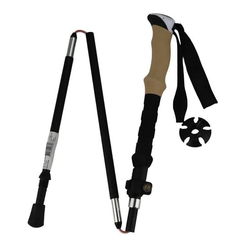 2x Telescopic Adjustable Hiking Pole Folding Walking Stick Adjustable Trekking 105cm - 125cm