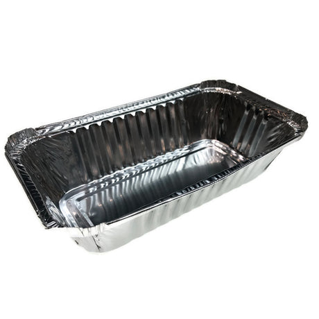 144x Aluminium Disposable Foil Food Container Trays Pans w/ Lids Covers Bulk 20x11x5cm