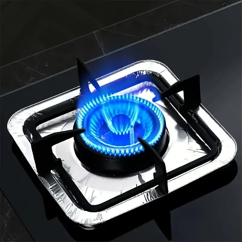 480x Aluminium Disposable Foil Stove Burner Covers Bulk - Square
