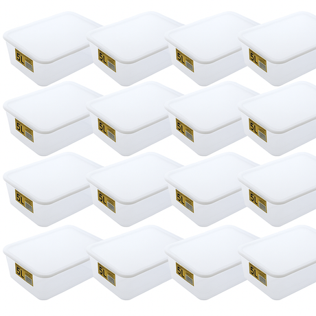 16x 5L Food Storage Containers w/ Lids Bulk Lot - Made in Australia