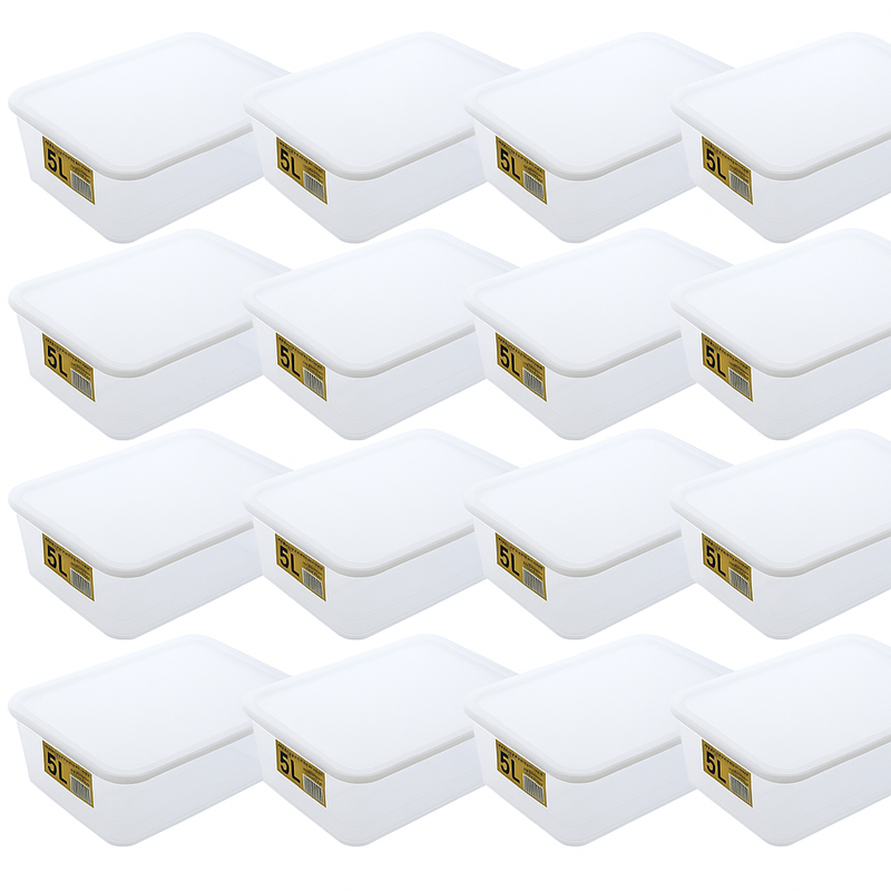 16x 5L Food Storage Containers w/ Lids Bulk Lot - Made in Australia