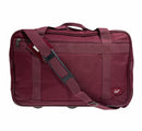44L Foldable Duffel Bag Gym Sports Luggage Travel Foldaway School Bags - Maroon