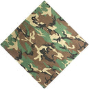 BANDANA Paisley 100% COTTON Head Wrap Durag Bandanna Summer Biker Scarf Mask - Army Camouflage