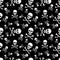 BANDANA Paisley 100% COTTON Head Wrap Durag Bandanna Summer Biker Scarf Mask - Black with White Skulls