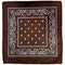 BANDANA Paisley 100% COTTON Head Wrap Durag Bandanna Summer Biker Scarf Mask - Brown