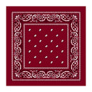 BANDANA Paisley 100% COTTON Head Wrap Durag Bandanna Summer Biker Scarf Mask - Burgundy