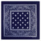 BANDANA Paisley 100% COTTON Head Wrap Durag Bandanna Summer Biker Scarf Mask - Navy Blue