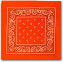 BANDANA Paisley 100% COTTON Head Wrap Durag Bandanna Summer Biker Scarf Mask - Orange