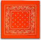BANDANA Paisley 100% COTTON Head Wrap Durag Bandanna Summer Biker Scarf Mask - Orange