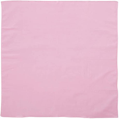 BANDANA Paisley 100% COTTON Head Wrap Durag Bandanna Summer Biker Scarf Mask - Light Pink (Plain)