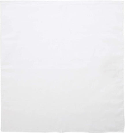 BANDANA Paisley 100% COTTON Head Wrap Durag Bandanna Summer Biker Scarf Mask - White (Plain)