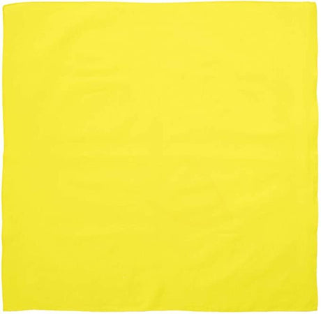 BANDANA Paisley 100% COTTON Head Wrap Durag Bandanna Summer Biker Scarf Mask - Yellow (Plain)