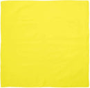 BANDANA Paisley 100% COTTON Head Wrap Durag Bandanna Summer Biker Scarf Mask - Yellow (Plain)