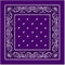 BANDANA Paisley 100% COTTON Head Wrap Durag Bandanna Summer Biker Scarf Mask - Purple