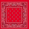 BANDANA Paisley 100% COTTON Head Wrap Durag Bandanna Summer Biker Scarf Mask - Red