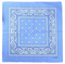 BANDANA Paisley 100% COTTON Head Wrap Durag Bandanna Summer Biker Scarf Mask - Sky Blue