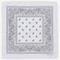 BANDANA Paisley 100% COTTON Head Wrap Durag Bandanna Summer Biker Scarf Mask - White