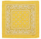 BANDANA Paisley 100% COTTON Head Wrap Durag Bandanna Summer Biker Scarf Mask - Yellow