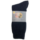 1 Pair Merino Wool Blend Woolen Work Socks Hiking Heavy Duty Warm Winter Thermal - Navy - 11-14