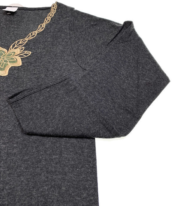 2pcs Set Womens Merino Wool Blend Pants & Top Underwear Leggings Thermal Thermals - Black - 16-18