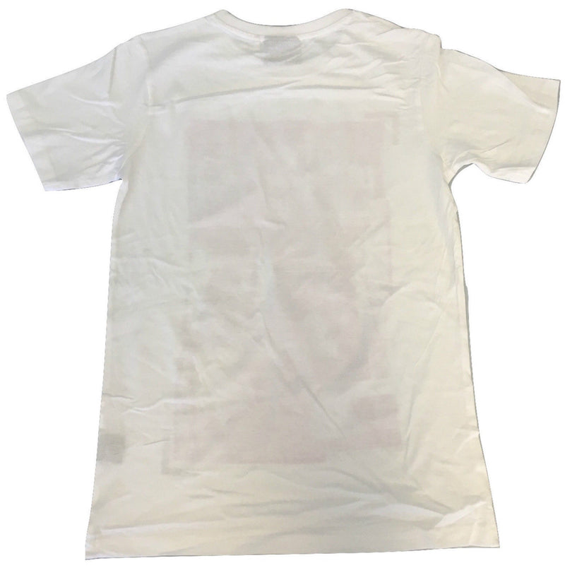 10x 100% Cotton T-Shirt with Print Design Slim Fit Basic Tee Top XS-XXL BULK - White - L