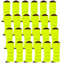 24x Womens Leg Warmers Disco Winter Knit Dance Party Crochet Legging Socks Costume - Fluro Yellow