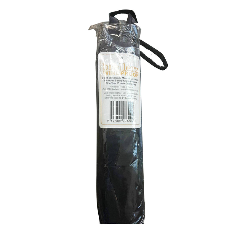 25cm BRELLERZ Windproof Umbrella 8 Rib with Safety Close Feature Travel Rain