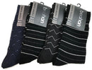 2 Pairs COTTON BUSINESS SOCKS Mens Dress Crew Plain Work Casual - Assorted - 6-11