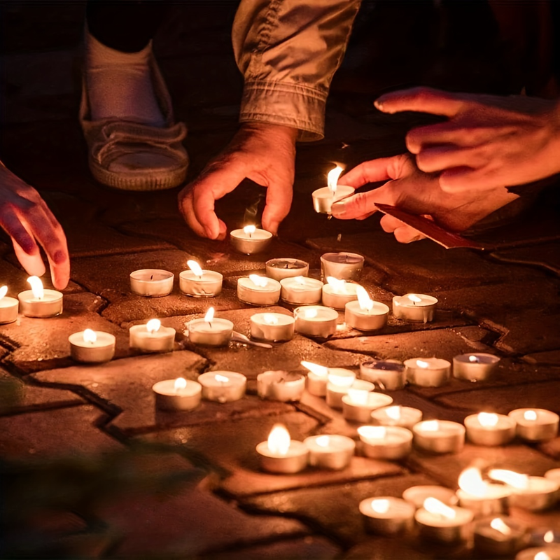 400pcs TEA LIGHT CANDLES 9 Hour Burn Tealight Wedding Smokeless Crystal Wax BULK