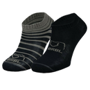 2pk BRBL Baloo Ankle Socks Low Cut MADE IN ITALY  - Dark Grey/Mid Grey - L