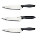3Pc Set 18.5cm Culinare Chef Knife Cutlery Tool Kitchen Stainless Steel Cutting