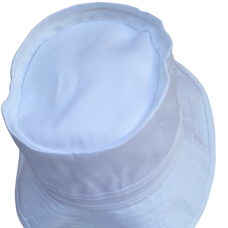 Dents 100% Organic Eco-Friendly Cotton Bucket Hat Cap Festival Beach -  White - 58cm