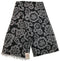 DENTS Large Pashmina Style Scarf w Floral Design Wool Blend Warm Winter  - Black