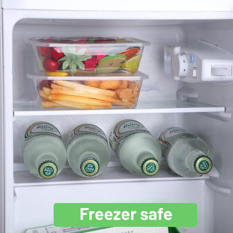 500pcs 350ml Reusable Food Containers Plastic Meal Prep Storage w/Lids - BPA Free