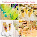 144x 150ml Premium Plastic Champagne Glasses Flutes Mimosa Bulk - Clear