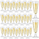 144x 210ml Premium Plastic Wine/Champagne Glasses Flutes Bulk - Clear