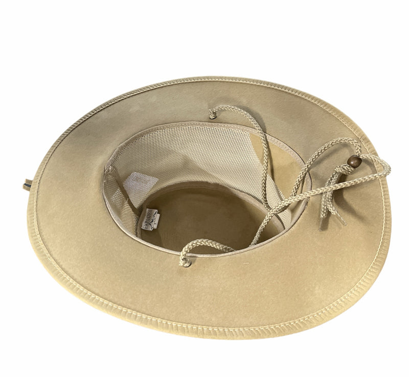 Dents Cooler Western Wide Brim Hat Sun Summer Outback Breathable - Stone - Small